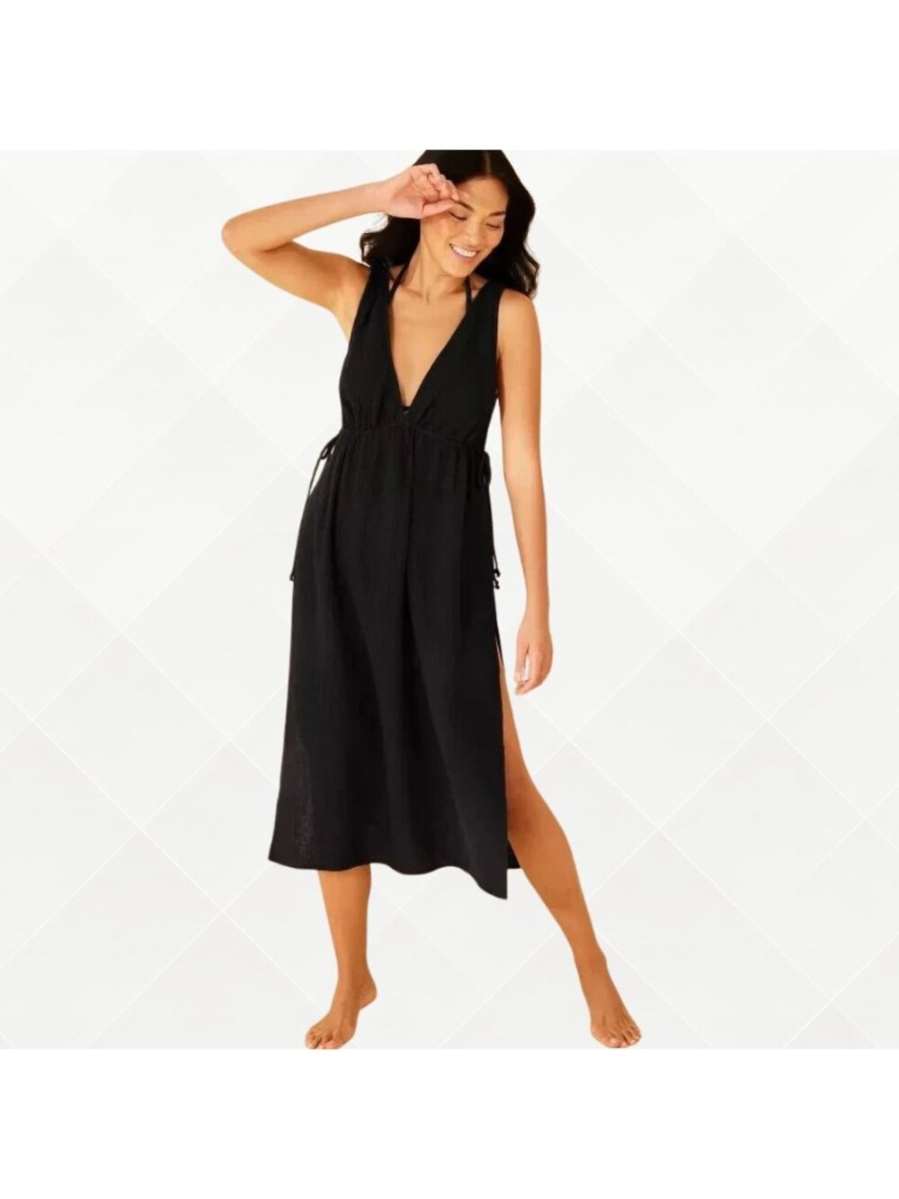 Shade & Shore Cover Up Dress • S • NWT • Cotton Gauze • Midi
